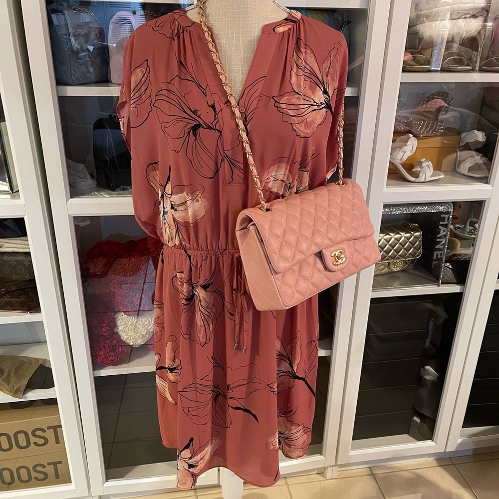 Floral mauve dress